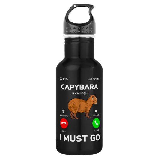 Bouteille D'eau Capybara Appelle Que Je Dois Y Aller (Devant)