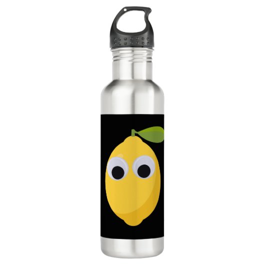 Bouteille D'eau Caractère de citron, fruit doux aux yeux de googne (Devant)