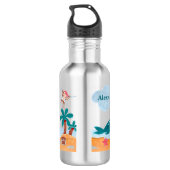 Bouteille D'eau Caraïbes Pirates Island Ocean Whale Boys (Dos)