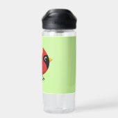 Bouteille D'eau Cardinal Rouge Cardinal Cardinal aux Fleurs (Arrière)