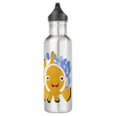 Bouteille D'eau Caricature d'anénome de poisson clown joli (Droite)