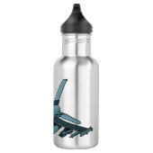 Bouteille D'eau Caricature d'avion de chasse militaire (Droite)