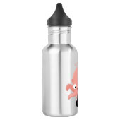 Bouteille D'eau Caricature de bébé pieuvre rose mignonne humour (Gauche)