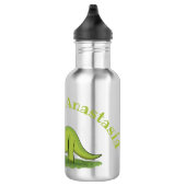 Bouteille D'eau Caricature de dinosaure de brontosaurus vert migno (Droite)