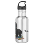 Bouteille D'eau Caricature de gros gorilles joyeux (Devant)