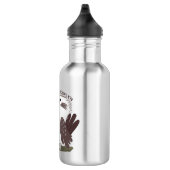 Bouteille D'eau Caricature de kookaburra drôle et drôle (Droite)