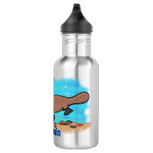 Bouteille D'eau Caricature de natation de Cute platypus (Droite)