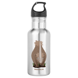 Bouteille D'eau Caricature en élasmère de rhinocéros laineux
