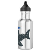 Bouteille D'eau Caricature joli requin baleine joyeux (Droite)