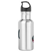 Bouteille D'eau Caricature joli requin baleine joyeux (Dos)