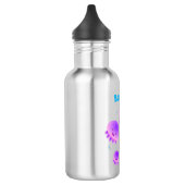 Bouteille D'eau Caricature kawaii de méduse violette rose mou (Gauche)