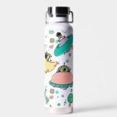 Bouteille D'eau Caricature spatiale astronaute (Arrière)