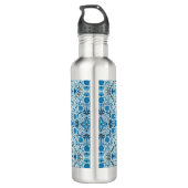 Bouteille D'eau Carreaux à fleurs bleus (Dos)