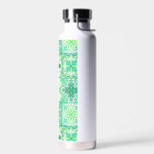 Bouteille D'eau Carreaux décorés en vert et blanc (Gauche)