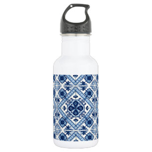 Bouteille D'eau Carreaux Méditerranéens, Portugais, Azulejo, Majol