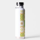 Bouteille D'eau Carreaux ornés en vert et jaune (Plage)