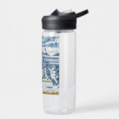 Bouteille D'eau Carreaux portugais bleus avec deux anges (Gauche)