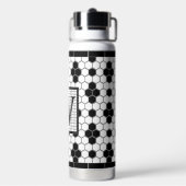 Bouteille D'eau Carrelage hexadécimal Imprimer Monogramme Voyage M (Arrière)