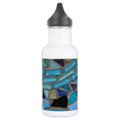 Bouteille D'eau Carrelage mosaïque bleu et vert (Gauche)