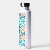 Bouteille D'eau Carrelage orange et bleu (Gauche)