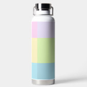 BOUTEILLE D'EAU CARRÉS DE COULEURS PASTEL THÈME DE PÂQUES (Plage)