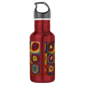 Bouteille D'eau Carrés de Kandinsky Cercles Concentriques Art Abst (Dos)