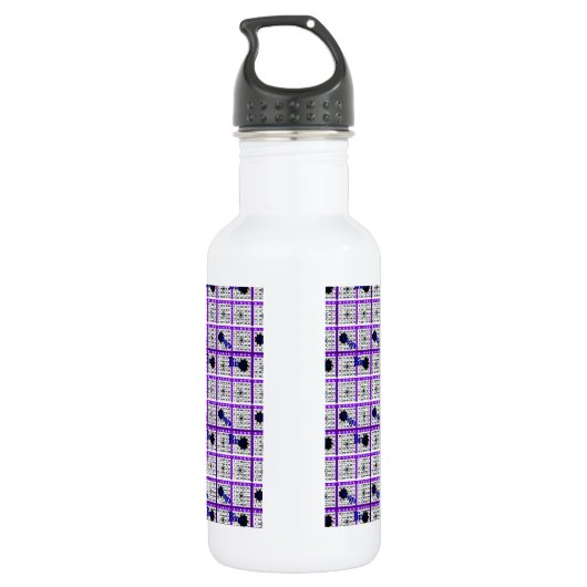 Bouteille D'eau Carte Bingo violette (Dos)