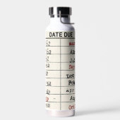 Bouteille D'eau Carte de bibliothèque rétro (Gauche)