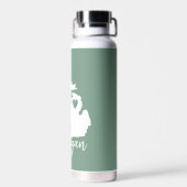 Bouteille D'eau Carte de l'État du Michigan (Arrière)