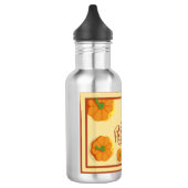 Bouteille D'eau Carte de voeux encadrée Happy Halloween typographi (Gauche)