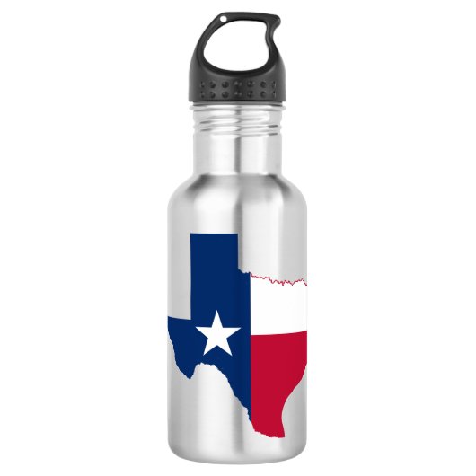 Bouteille D'eau carte drapeau du Texas (Devant)