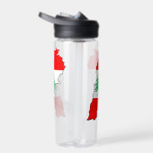 Bouteille D'eau Carte du Liban avec drapeau (Droite)