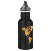 Bouteille D'eau Carte du monde en bois (Gauche)