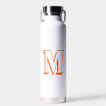 Bouteille D'eau Carte Orange Superhero Monogramme Café Lait de thé<br><div class="desc">Créez votre propre personnalisation, personnalisée, amusante, cool, élégante, style super-héros /script / police / typographie orange monogramme / initial, étanche aux déversements, acier inoxydable, extérieur résistant à la condensation, monogrammed mat noir durable double paroi Thor Copper Vacuum thé / café / soupe / eau de boisson Bouteille qui garde les...</div>