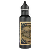 Bouteille D'eau Carte vintage du monde (Gauche)