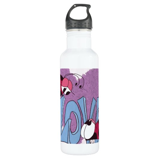 Bouteille D'eau Carton adorable Ladybug Love (Devant)