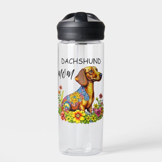 Bouteille D'eau Carton mignon AI Dachshund Maman (Extérieur)