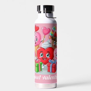 Bouteille D'eau Cartoon Heart & Sweet amis valentine's day