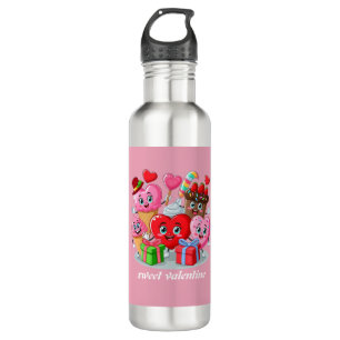 Bouteille D'eau Cartoon Heart & Sweet amis valentine's day