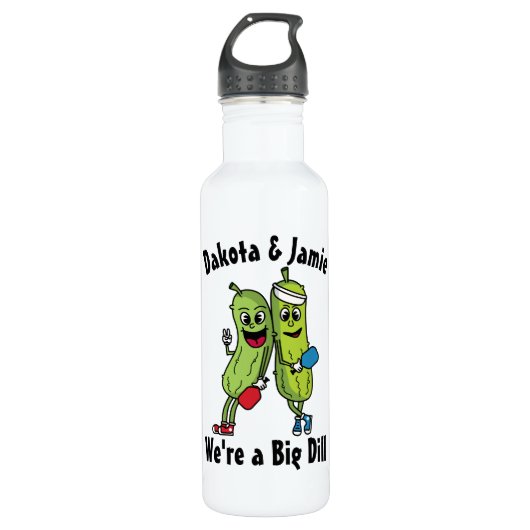 Bouteille D'eau Cartoon Pickleball Team Big Dill Stain (Devant)