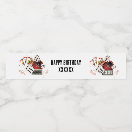 bouteille d'eau casino ÉTIQUETTE - casino (Étiquettes simples)