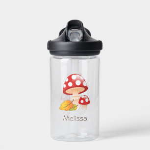 Bouteille D'eau Casquette rouge Toadstool Champignons et Feuilles