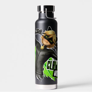 Bouteille D'eau Cat Noir Graphisme de découpe