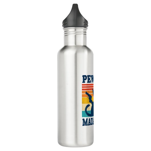 Bouteille D'eau Cat Pew Pew Madafakas Crazy Cat Gun (Gauche)