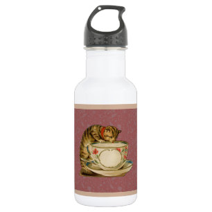 Bouteille D'eau Cat Teacup Cute Vintage Victorien