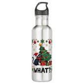 Bouteille D'eau Cat What Funny Black Cat Pushing Christmas Tree Ug (Devant)