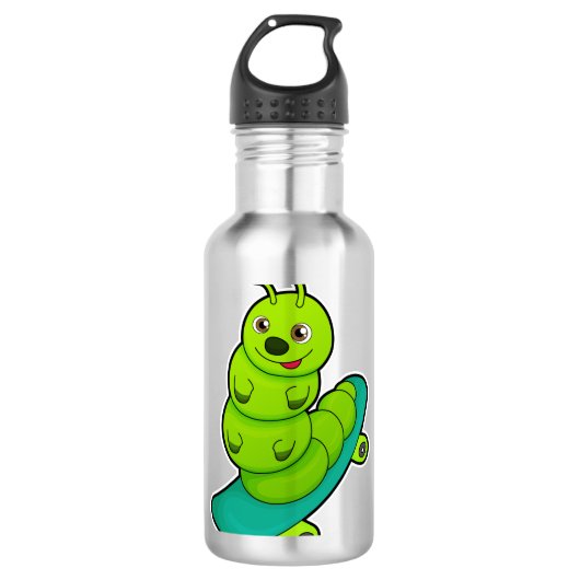 Bouteille D'eau Caterpillar en skateboard (Devant)