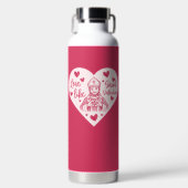 Bouteille D'eau Catholic Pink Heart Love Like St. Valentine (Avant)