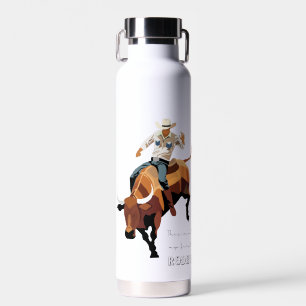 Bouteille D'eau Ce n'est pas mon premier RODEO : Bull rider