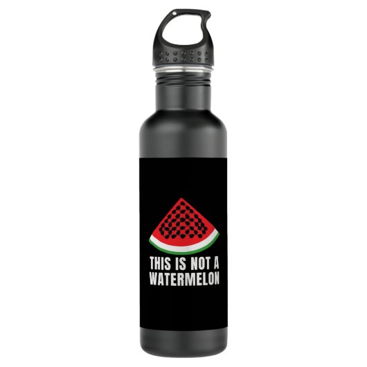 Bouteille D'eau Ce n'est pas une pastèque - Palestinien keffiyeh (Devant)